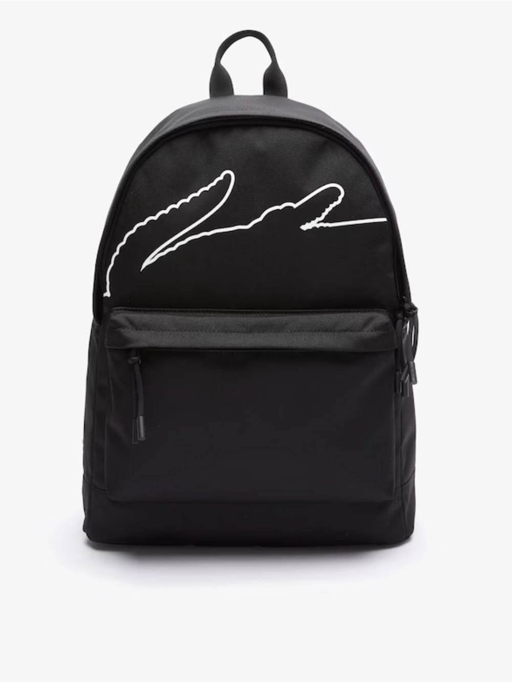 Lacoste Unisex Neocroc Oversized Crocodile Print Canvas Backpack Black NWT